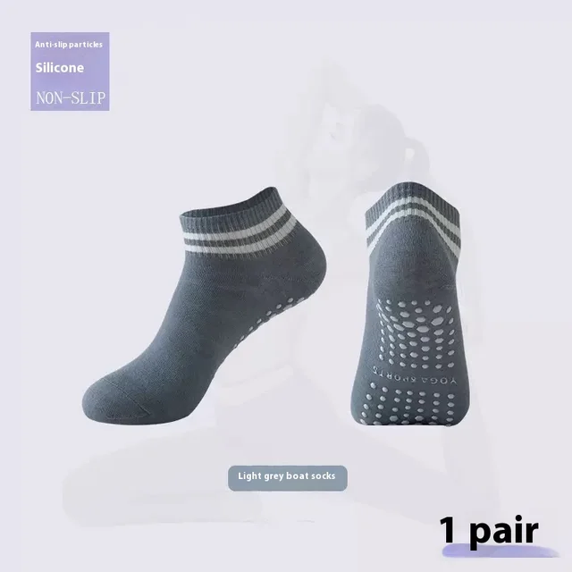 Yoga Socks Non slip Floor Socks No Pilling Exercise Dispensing Ankle Socks Gray - Shop at LoveMi