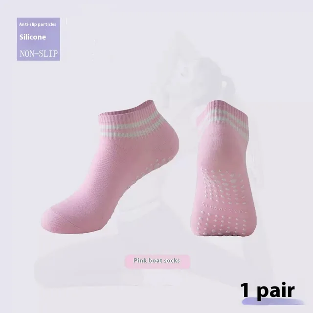 Yoga Socks Non slip Floor Socks No Pilling Exercise Dispensing Ankle Socks Pink - Shop at LoveMi