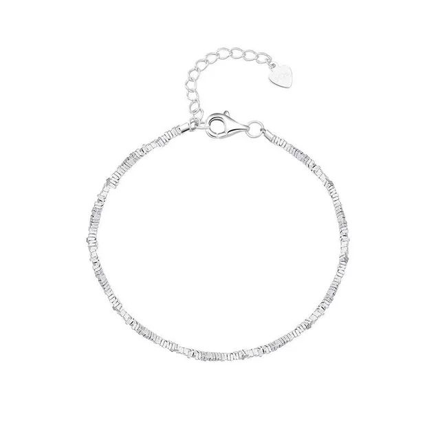 Ins Special interest Design S925 Sterling Silver Broken Silver Bracelet For Women 925 Silver Lobster Buckle - Shop at LoveMi