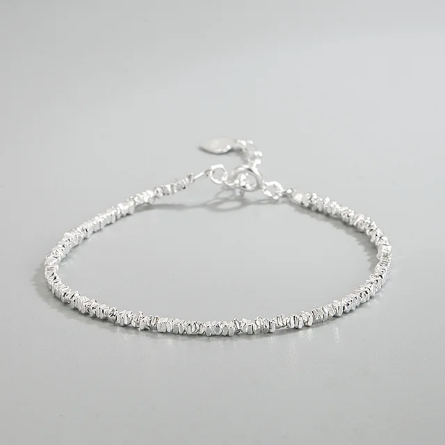 Ins Special interest Design S925 Sterling Silver Broken Silver Bracelet For Women 925 Yinsheng Ring Buckle - Shop at LoveMi