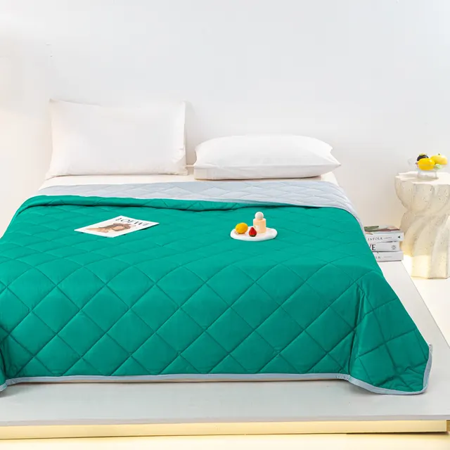 Class A Cool Silk Summer Blanket Machine Washable Airable Cover Dark Green - Shop at LoveMi