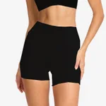 With Chest Pad Chest Wrap Backless Bra High-waist Quick-drying Exercise Workout Training Trousers - Black Shorts