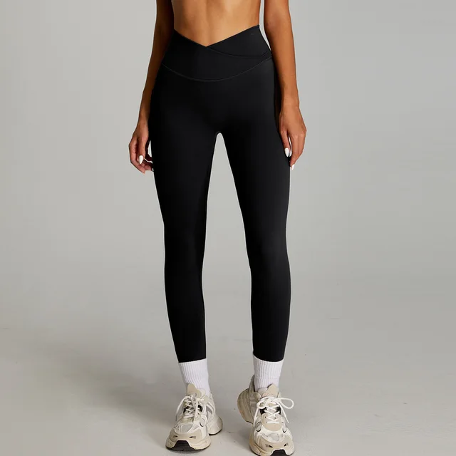 Nude Feel High Waist Fitness Pants Women's Quick drying Outer Wear Tight Sports Pants Black - Shop at LoveMi