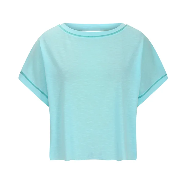Loose Outdoor Cool Clothes Street Trendy T shirt Light Blue - Shop at LoveMi