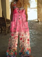 Casual Retro Personalized Printed Jumpsuit - 4Xl-Bd01Tcfs3382
