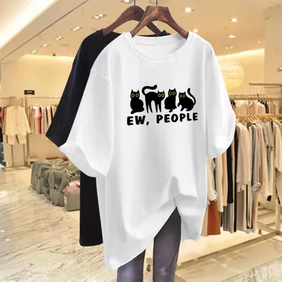 Summer Loose Common Style Casual T shirt Half sleeve Plus Size Top White - Shop at LoveMi