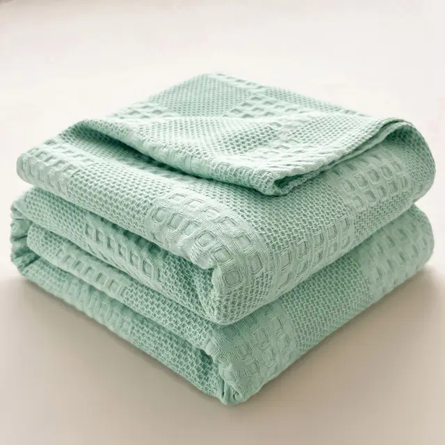Cotton Gauze Blanket Towel Blanket Cotton Summer Lolo Water Green - Shop at LoveMi