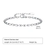 Steel Color Chain Width 3Mm