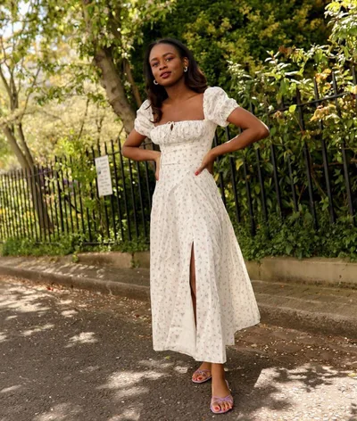 Everyday Fashion Casual Dress Women's Temperament Floral Skirt White Floral - Shop at LoveMi