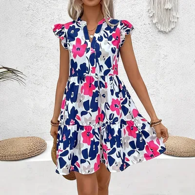 Women's Summer Floral Print Dress Floral - Shop at LoveMi