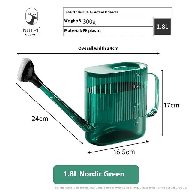 Long Mouth Gardening Balcony Home Watering Flowers Sprinkling Can Green - Shop at LoveMi