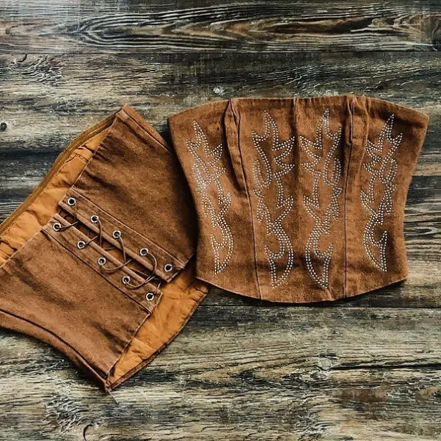 Women's Brown Digital Printing Vest Top Brown - Shop at LoveMi