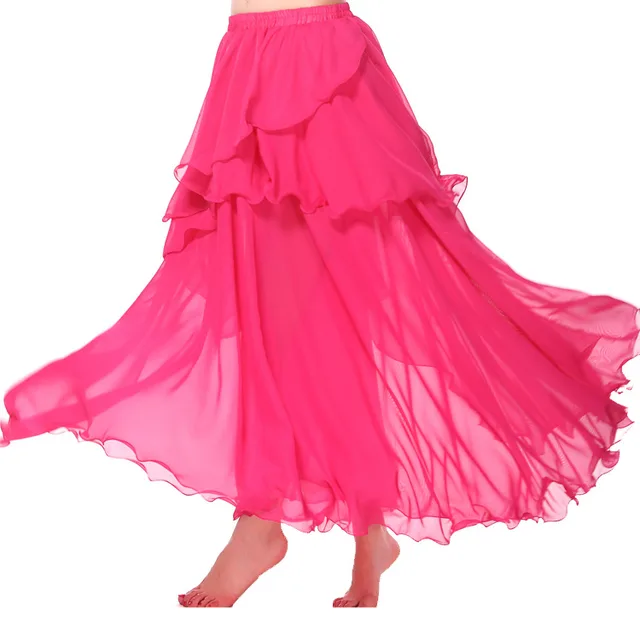 Fashion Chiffon Four Layers Cake Dress Women Rose Red - Shop at LoveMi