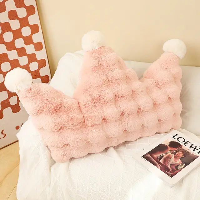 Nordic Style Pillow Sofa Cushion Creative Home Pillow Pink Crown - Shop at LoveMi