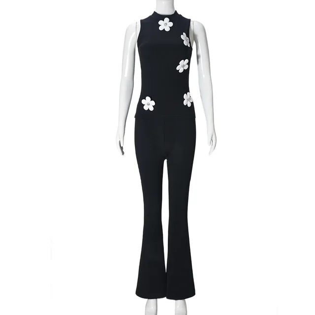 Elegant Sexy Round Neck Vest Top For Women Black Suit - Shop at LoveMi