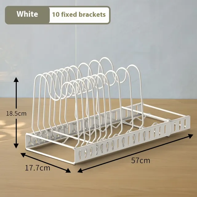 Household Kitchen Countertop Multi functional Punch Free Sitting Cookware Storage Rack No10 White Wires - Shop at LoveMi