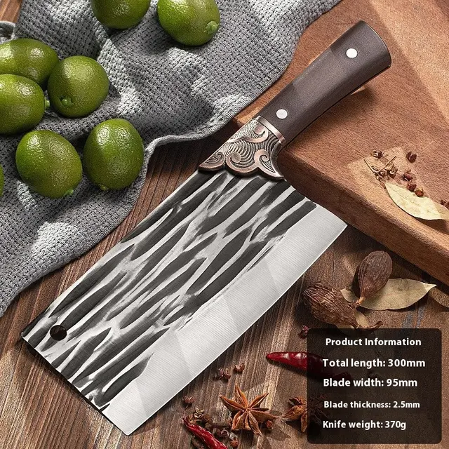 Bone Cutting Knife Kitchen Knife Household Sharp Slicing Knife A28 Stripes - Shop at LoveMi