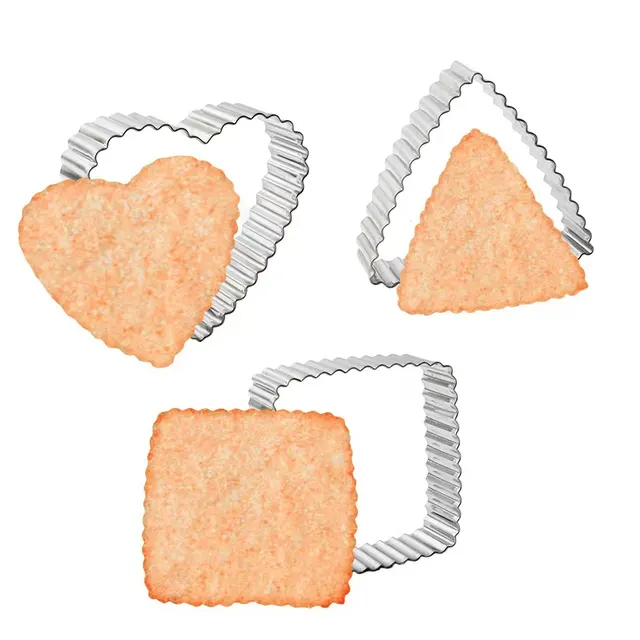 3 piece Stainless Steel Biscuit Mold Set DIY Setting Cookie Mold 3Pcs - Shop at LoveMi