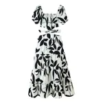 Summer Printed Short Sleeve Dress - Picture Color-M - View 1