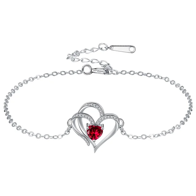 Heart shaped Bracelet Simple Hand Jewelry Female Accessories Silver - Shop at LoveMi