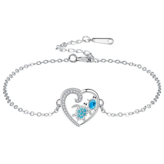Fashion Romantic Personality Design Turtle Bracelet Female Adjustable Blue - Shop at LoveMi
