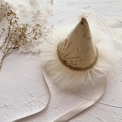 New French Cute Embroidered Sequins Headdress Sequined Hat Pattern Random - Shop at LoveMi