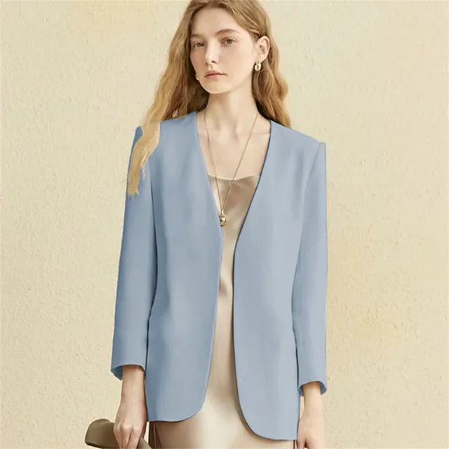 British Style Small Suit Fried Street Top For Women Blue - Shop at LoveMi
