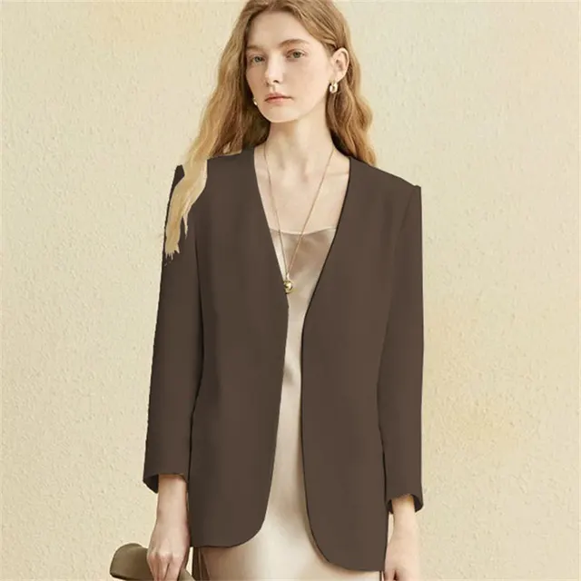 British Style Small Suit Fried Street Top For Women Brown - Shop at LoveMi