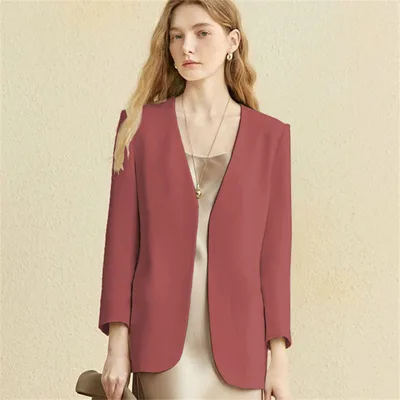 British Style Small Suit Fried Street Top For Women Raspberry Color - Shop at LoveMi