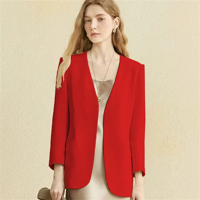 British Style Small Suit Fried Street Top For Women Red - Shop at LoveMi