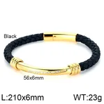 Black Leather Gold