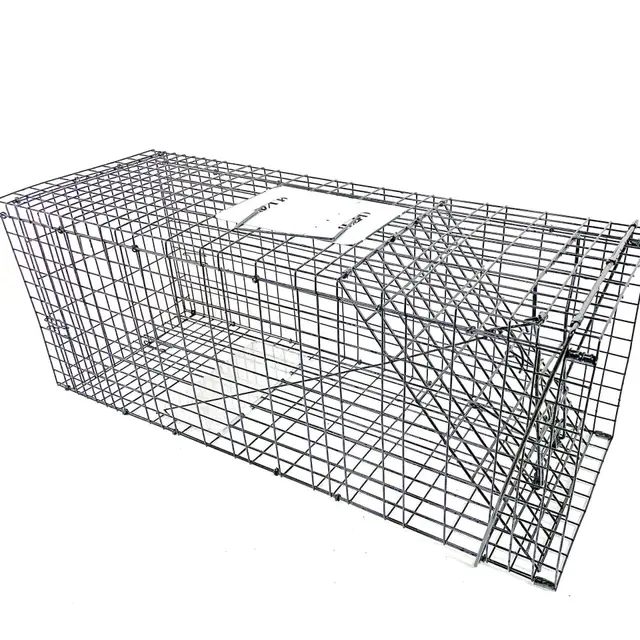 Fully Automatic Cat trap Cage Foldable Pedal Galvanized Cat Cage Love Rescue Cage Black 80X32X 28Cm - Shop at LoveMi
