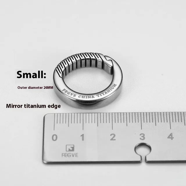 Titanium Alloy Waist Hanging Curved Surface Car Key Ring Glossy Diameter 26 - Shop at LoveMi