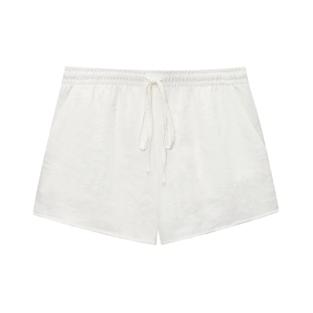 Bowknot Decoration Sling Top Short Casual Pants Suit White Casual Pants - Shop at LoveMi