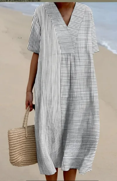 Large Size Women's Shirt Short Sleeved Dress B22Qket3Pqg3Uo27 M - Shop at LoveMi