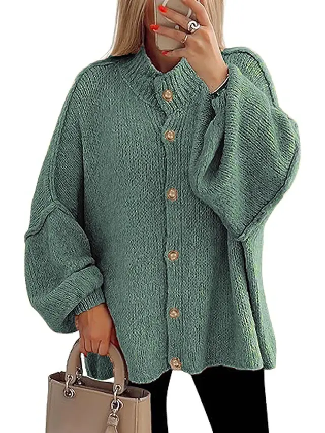 Autumn And Winter College Style Lazy Knitted Women's Green - Shop at LoveMi