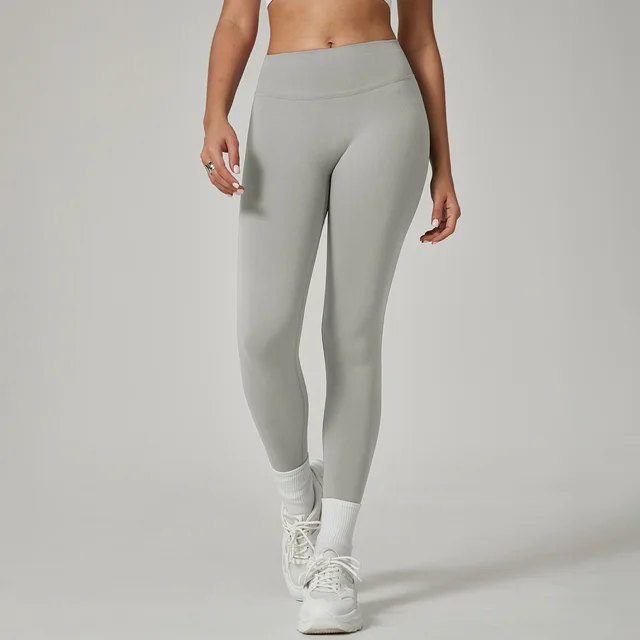Waist matching Peach Hip Yoga Trousers Gray - Shop at LoveMi