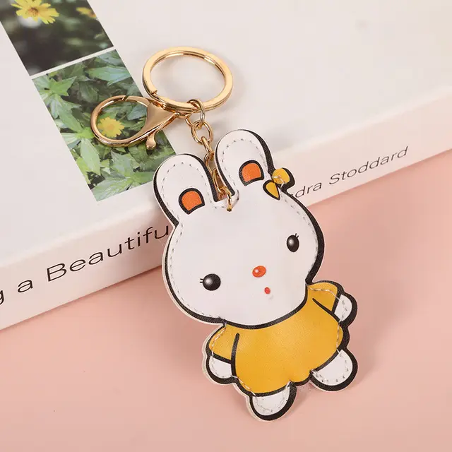 Cartoon Bag Decorative Small Gift Automobile Hanging Ornament Key Chain Yellow Rabbit - Shop at LoveMi