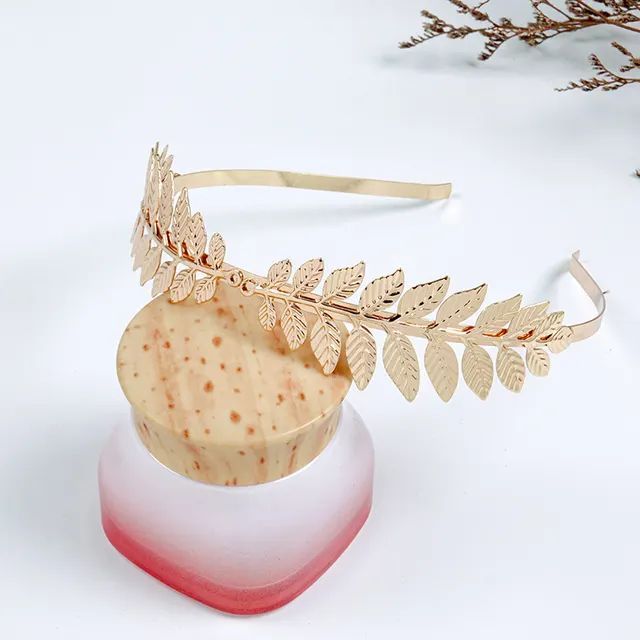 Sweet Metal Leaf Pearl Headband 2Style - Shop at LoveMi