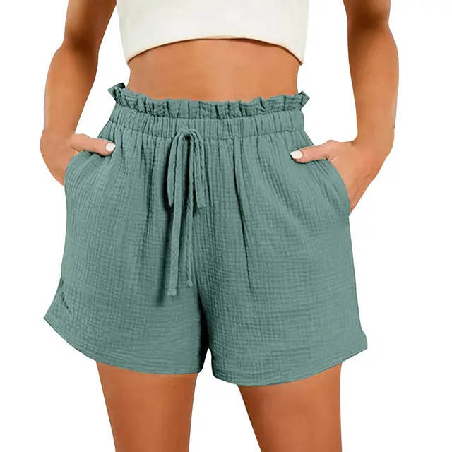 Summer New Cotton Shorts Bean Green - Shop at LoveMi