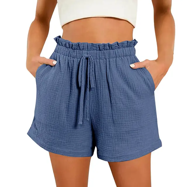 Summer New Cotton Shorts Haze Blue - Shop at LoveMi