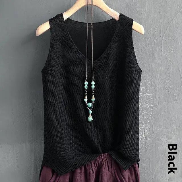 Loose Large Size Strap Vest For Women Summer Black - Shop at LoveMi
