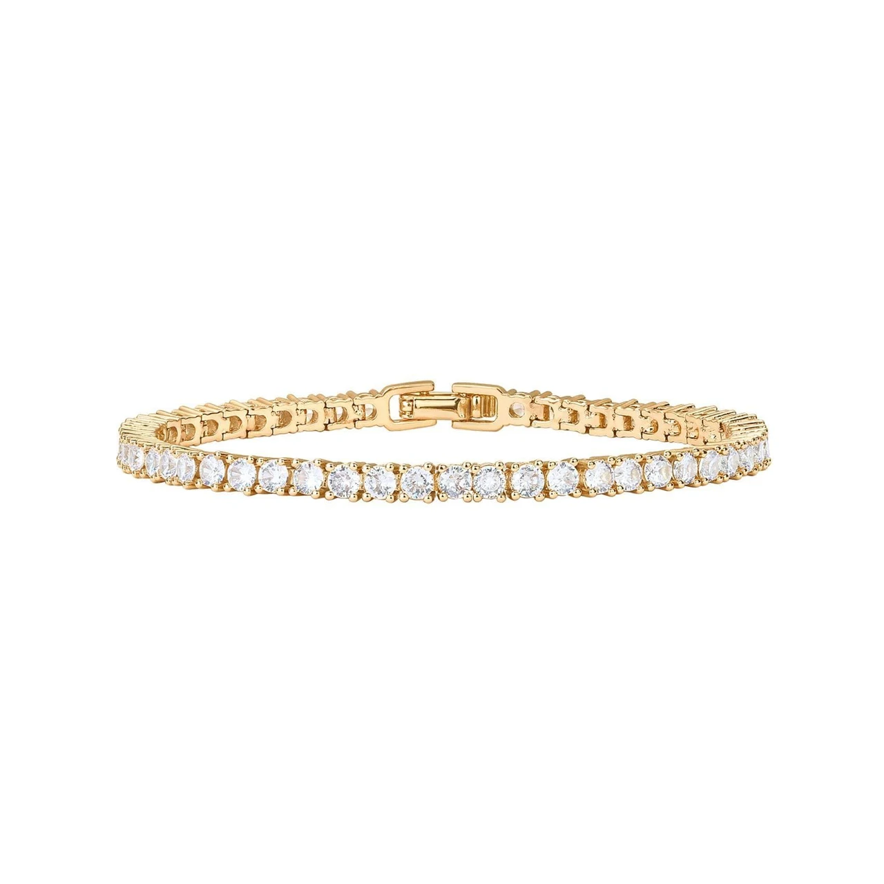 Fashion European And American Style Full Diamond Bracelet - Gold