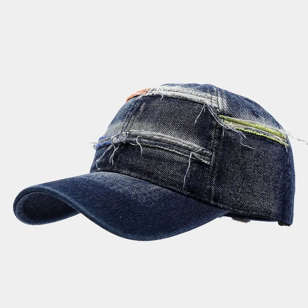 Heavy Industry Washed Denim Baseball Cap - Dark Blue