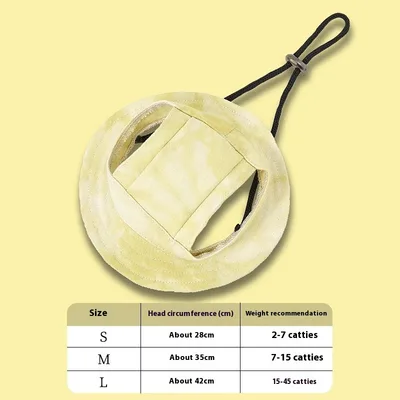 Cute Exposed Ears Pet Cat Dog Bucket Hat Summer Lemon Yellow - Shop at LoveMi