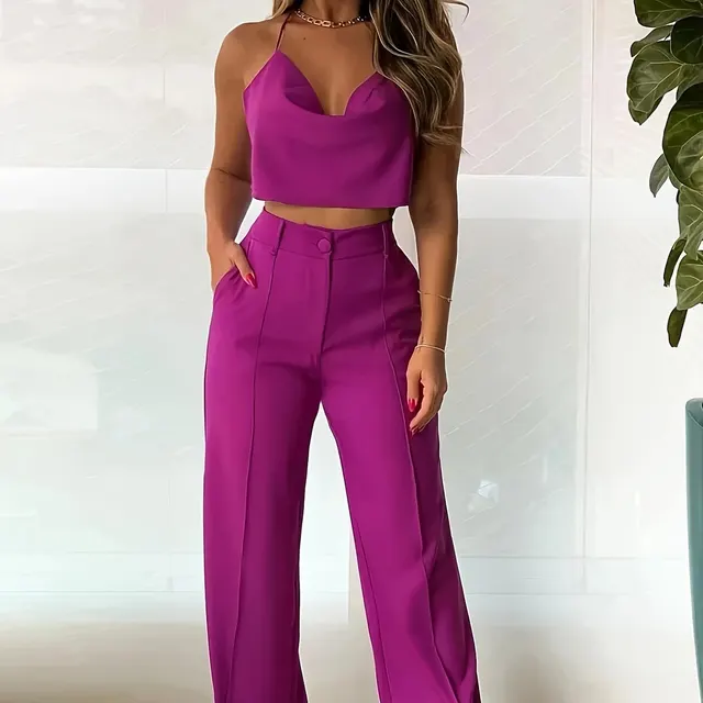 Fashion Trend Polyester Fiber Women's Top Set Set - Shop at LoveMi