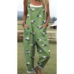 Digital 3D Printed Button Strap Women's Casual Pants - Color 1-3Xl - View 1