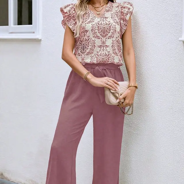 Fashion Trend Polyester Fiber Women's Top Set Set - Shop at LoveMi