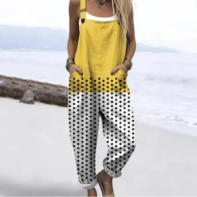 Female Digital 3D Printing Button Casual Suspender Trousers Jwkzk002 Xl - Shop at LoveMi