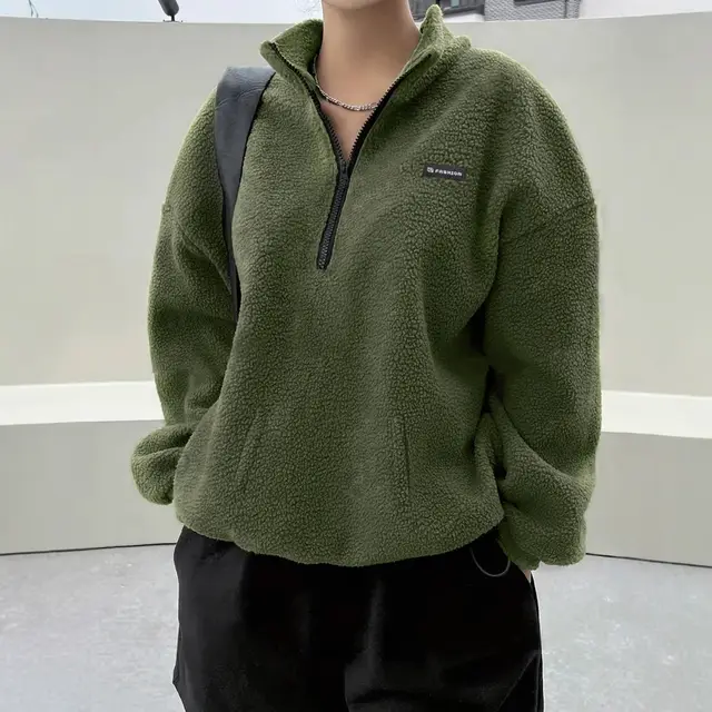 Winter Sweater Fleece lined Women's Sports Jacket Green - Shop at LoveMi